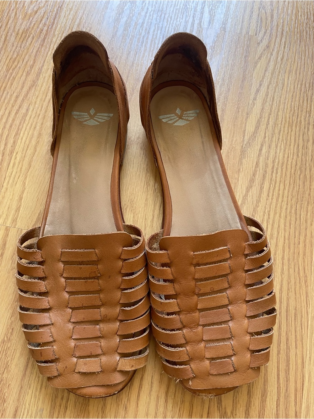 Fortress of Inca Huarache Woven Flats Chestnut Brown Size 37